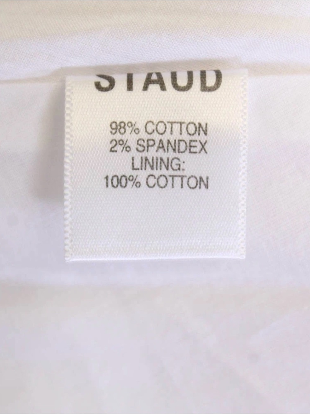 NWT Staud “Elio” White Off Shoulder Mini Dress - Sz 12 - Picture 11 of 11